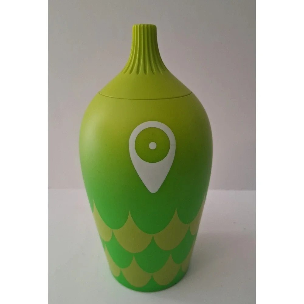 Rare A di Alessi S. Giovannoni Sugar Castor R Takeda Green Hand Decorated Caster
